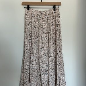 JAPNA animal print tiered skirt M